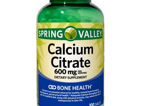 Spring Valley Calcium Citrate 600mg, 300 tabletas Online Hot Sale