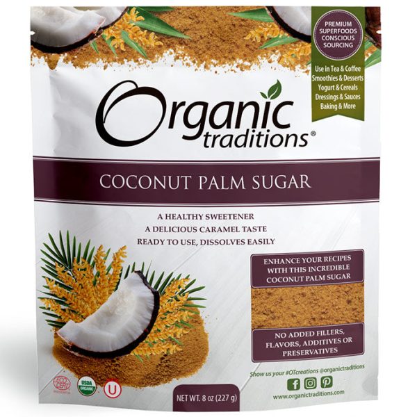 Organic Coconut Palm Sugar, 8 oz (227 g), Organic Traditions Cheap