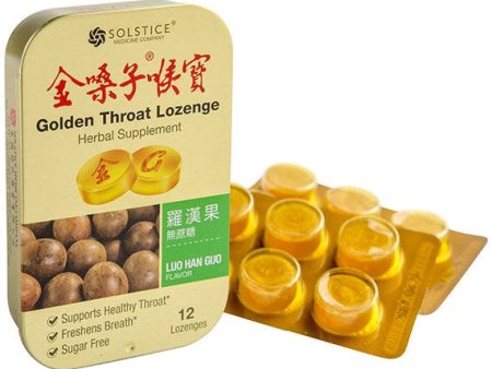 Golden Throat Lozenge, Sugar Free, Luo Han Guo Flavor, 12 Lozenges For Cheap