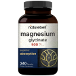 Glysinate de Magnesio 500mg , 240 capsulas  - Naturebell Discount