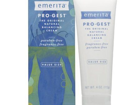 Pro-Gest Natural Progesterone Cream Paraben Free, 4 oz, Emerita Cheap