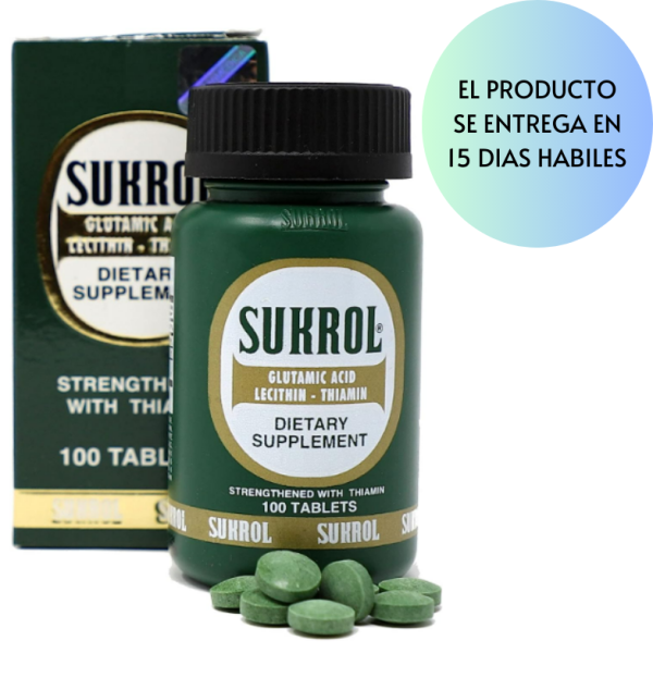 Sukrol, Ácido Glutámico, Lecitina y Thiamin, 100 tabletas Online now