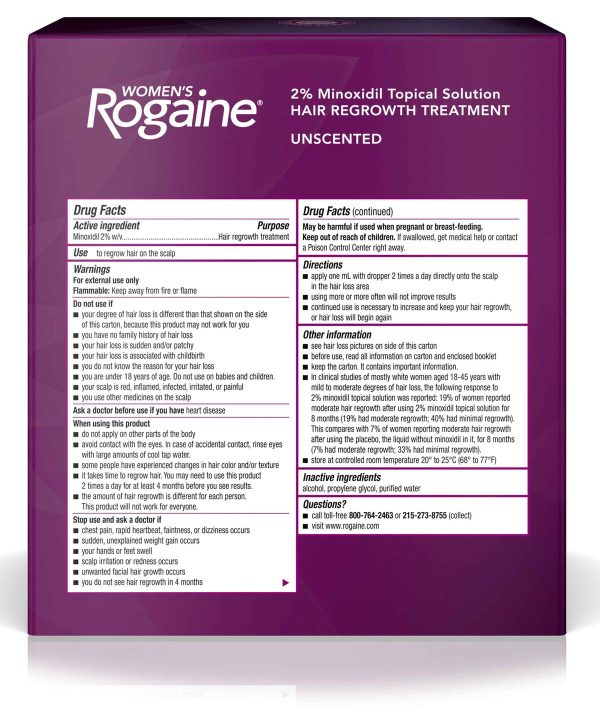 ROGAINE WOMEN 2% MINOXIDIL SOLUTION For Sale