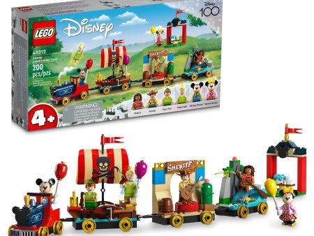 LEGO Disney 100 Tren de Celebración 43212 Juguete de construcción, juego imaginativo, divertido regalo de cumpleaños para niños en edad preescolar a partir de 4 años, 6 minifiguras de Disney: Moana, Woody, Peter Pan, Campanita, Mickey y Minnie Mouse Discount