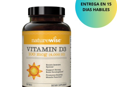 Vitamina D3 100mcg(4,000IU), 360 capsulas - Nature Wise Hot on Sale