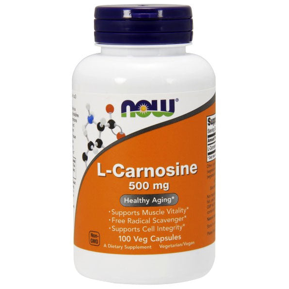 L-Carnosine 500mg 100 Vcaps, NOW Foods Sale