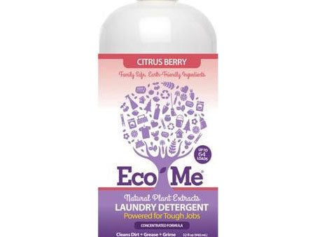 Eco-Me Laundry Detergent, Natural Plant Extracts, Citrus Berry, 32 oz For Discount