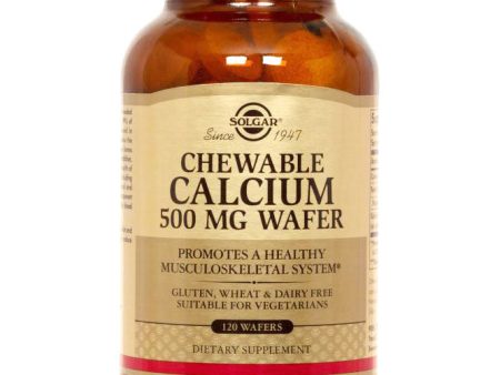 Chewable Calcium 500 mg, Vegetarian, 120 Wafers, Solgar Online Hot Sale