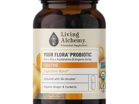 Your Flora Probiotic Soothe: Digestive Burn, 60 Vegan Capsules, Living Alchemy Discount