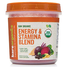 Raw Organic Energy & Stamina Blend Powder, 8 oz, BareOrganics Superfoods For Discount