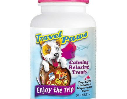 Travel Paws for Dogs, Calming Relaxing Treats, 60 Tablets, Lidtke Fashion