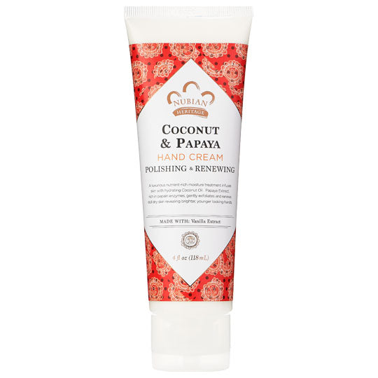 Hand Cream - Coconut & Papaya, 4 oz, Nubian Heritage Online Sale