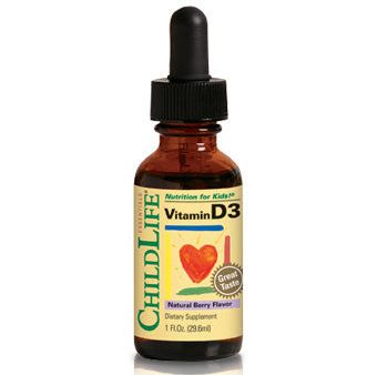 ChildLife Vitamin D3 Liquid Drops For Children, Natural Berry, 1 oz Sale