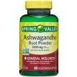 Ashwagandha 500mg , 60 capsulas vegetarianas - Spring Valley For Discount