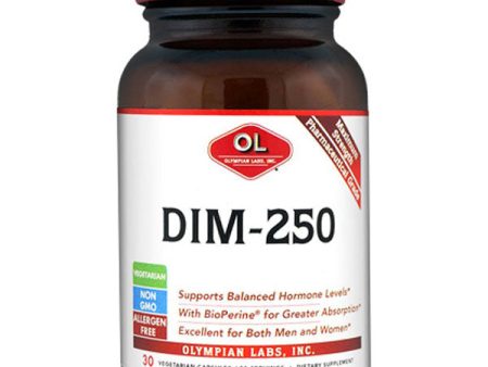 DIM 250 mg, 30 Vegetarian Capsules, Olympian Labs on Sale