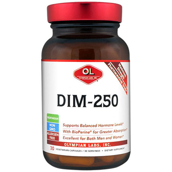 DIM 250 mg, 30 Vegetarian Capsules, Olympian Labs on Sale